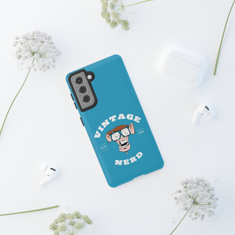 VINTAGE NERD-Tough Phone Cases - Fits Most Phone Sizes!! (TURQUOISE)