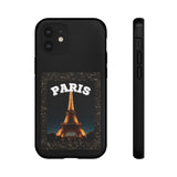 PARIS AT NIGHT- Tough Phone Cases - Fits Most Phone Sizes!! (BLACK)