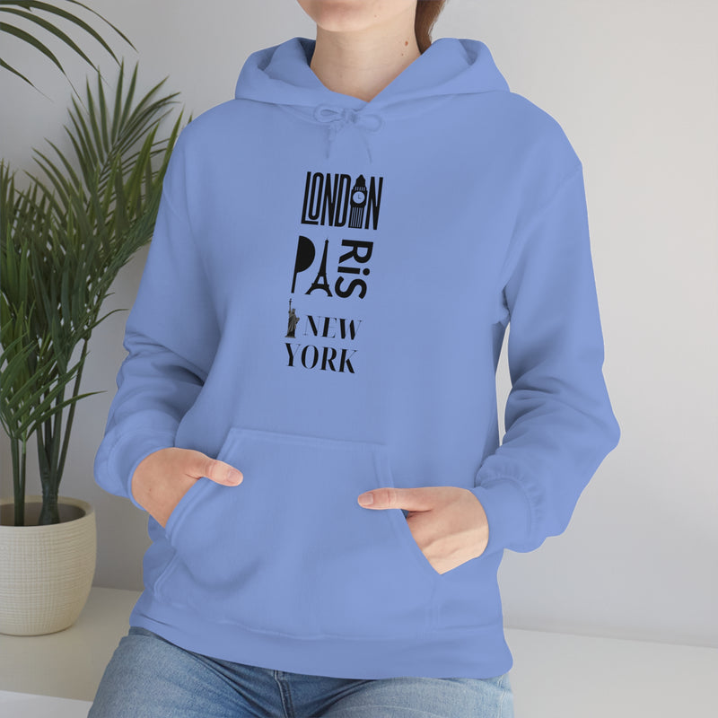 London Paris NY- Unisex Heavy Blend Hooded Sweatshirt (VARIETY OF COLORS)