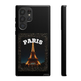 PARIS AT NIGHT- Tough Phone Cases - Fits Most Phone Sizes!! (BLACK)