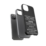 NYC NEIGHBORHOODS -Tough Phone Cases - Fits Most Phone Sizes!! (Dark GREY)