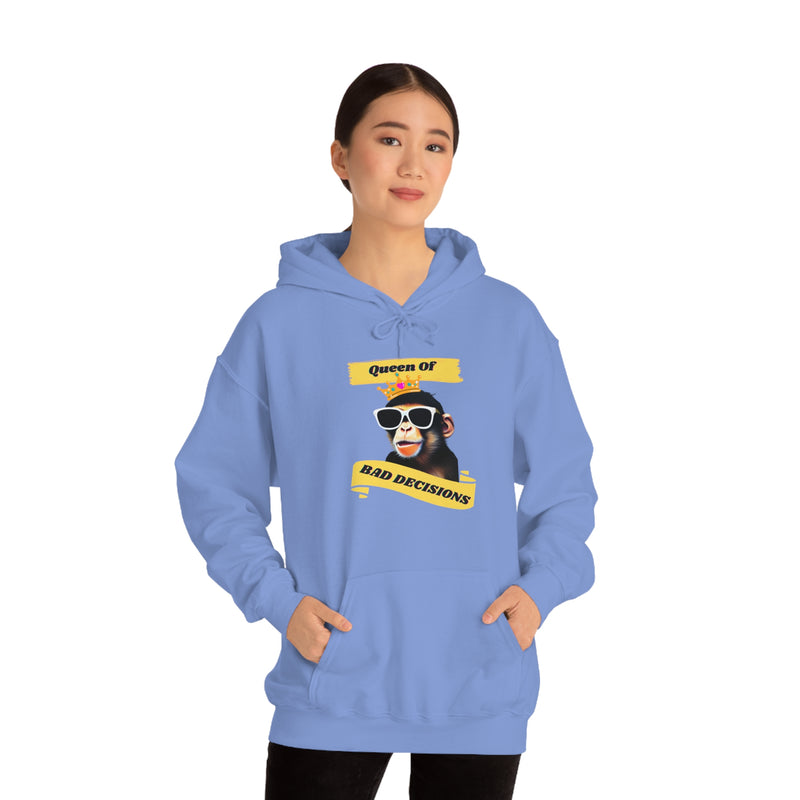 QUEEN OF BAD DECISIONS -Unisex Heavy Blend Hooded Sweatshirt (VARIETY OF COLORS)