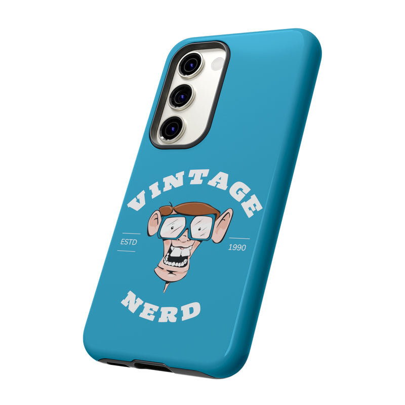 VINTAGE NERD-Tough Phone Cases - Fits Most Phone Sizes!! (TURQUOISE)