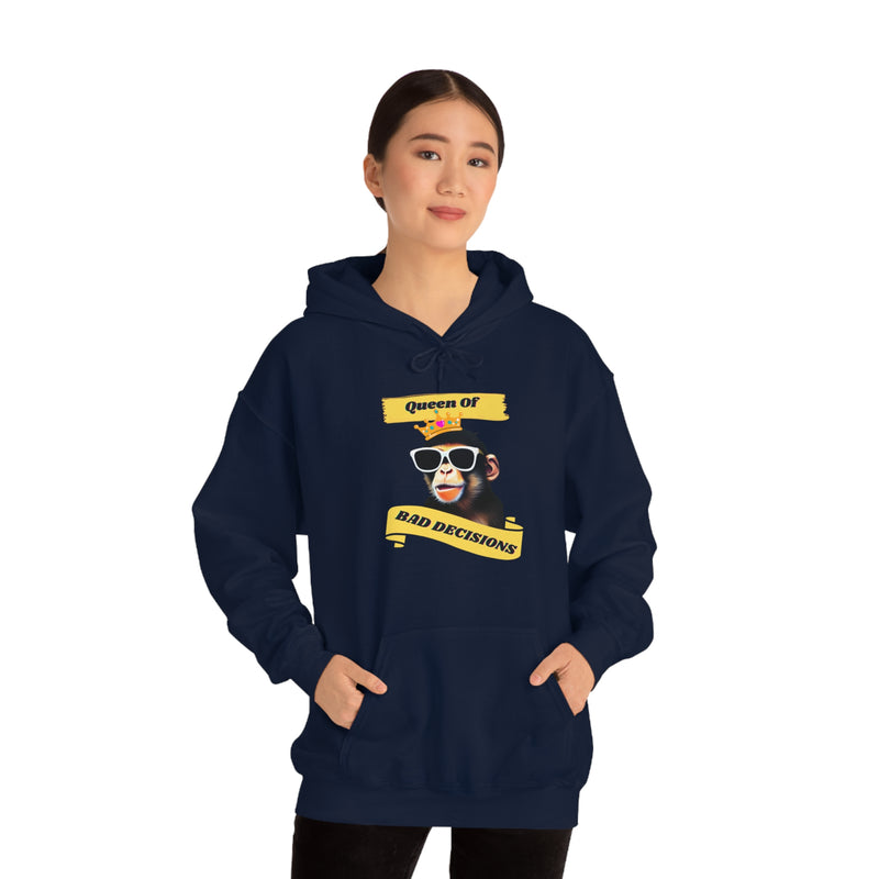 QUEEN OF BAD DECISIONS -Unisex Heavy Blend Hooded Sweatshirt (VARIETY OF COLORS)