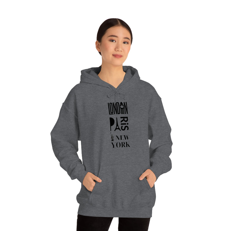 London Paris NY- Unisex Heavy Blend Hooded Sweatshirt (VARIETY OF COLORS)