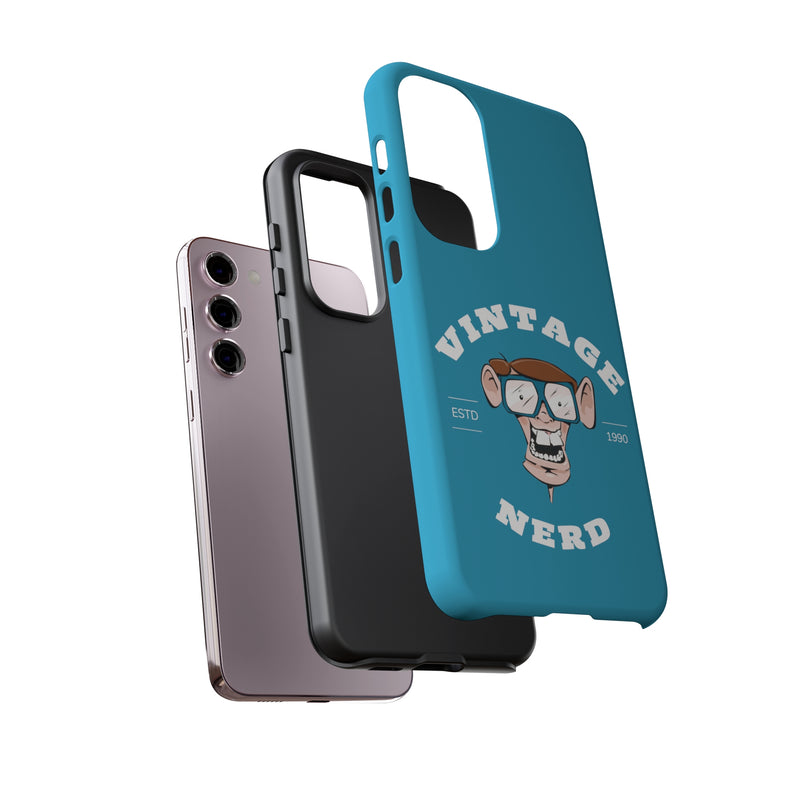 VINTAGE NERD-Tough Phone Cases - Fits Most Phone Sizes!! (TURQUOISE)