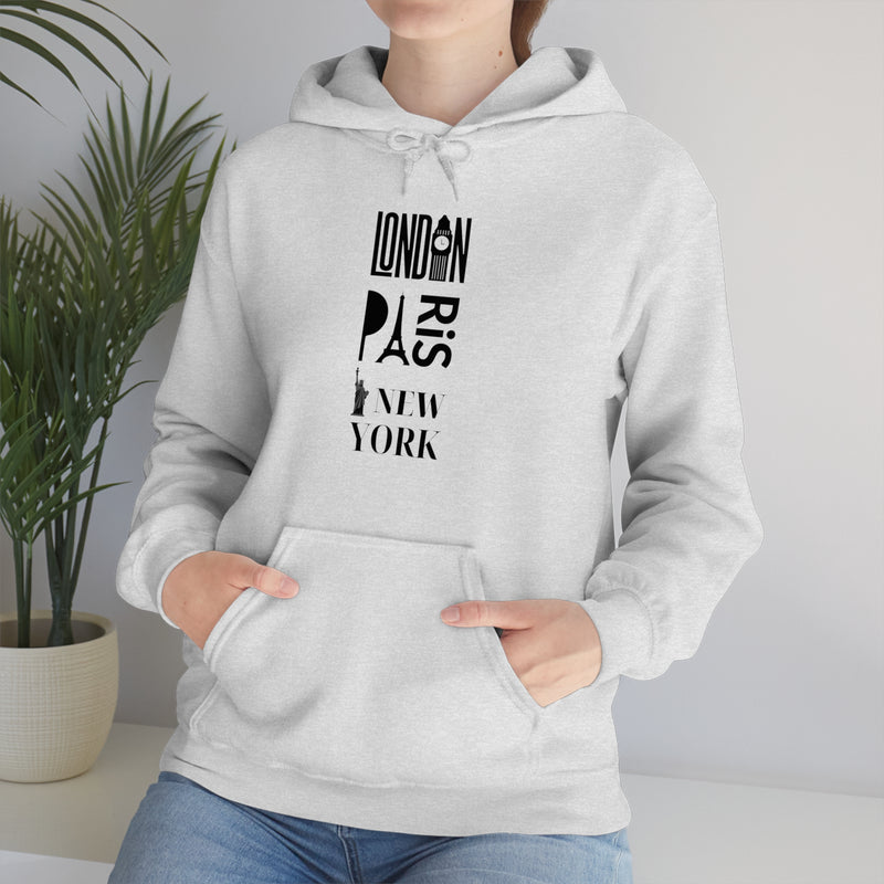 London Paris NY- Unisex Heavy Blend Hooded Sweatshirt (VARIETY OF COLORS)