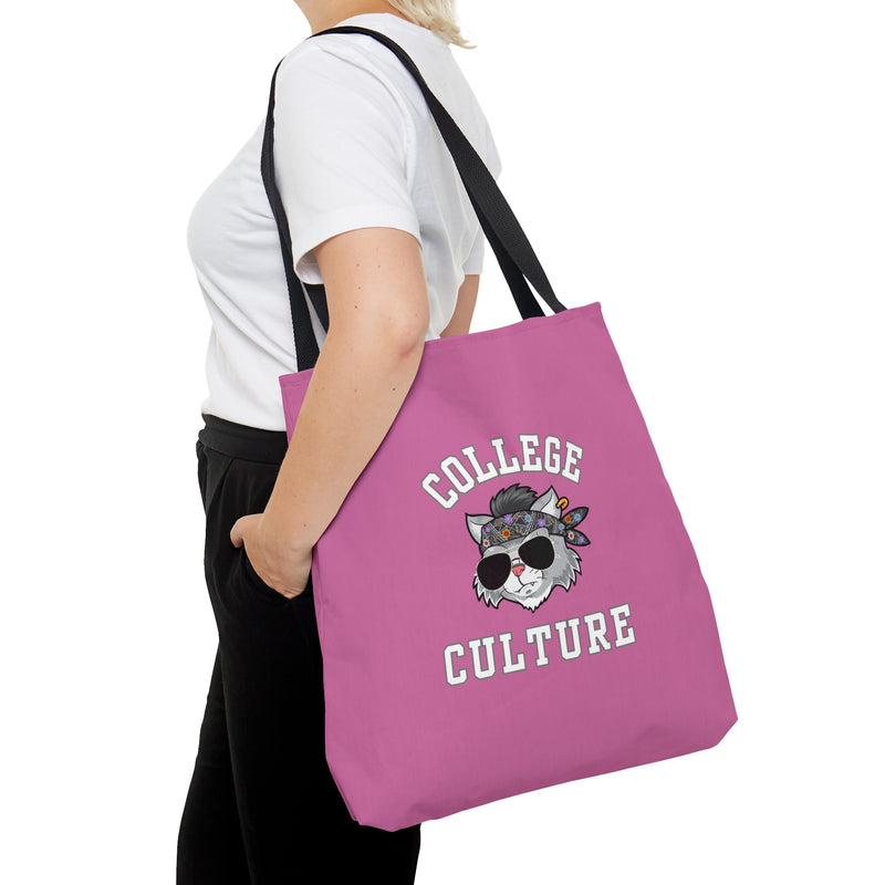 COLLEGE CULTURE- AOP Tote Bag (PINK)