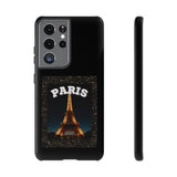 PARIS AT NIGHT- Tough Phone Cases - Fits Most Phone Sizes!! (BLACK)