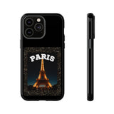 PARIS AT NIGHT- Tough Phone Cases - Fits Most Phone Sizes!! (BLACK)