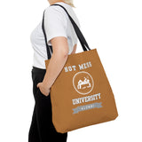 HOT MESS UNIVERSITY- AOP Tote Bag (LIGHT BROWN)