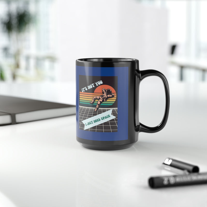 I NEED SPACE -Big Mug, 15oz (ROYAL BLUE)