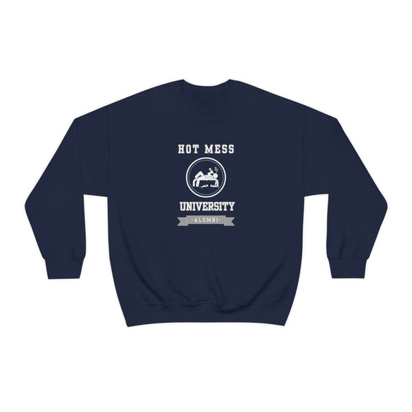 HOT MESS UNIVERSITY- Unisex Heavy Blend Crewneck Sweatshirt (VARIETY OF COLORS)