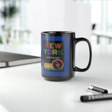 NEW YORK VINTAGE -Big Blue & Black Mug, 15oz (DARK BLUE)