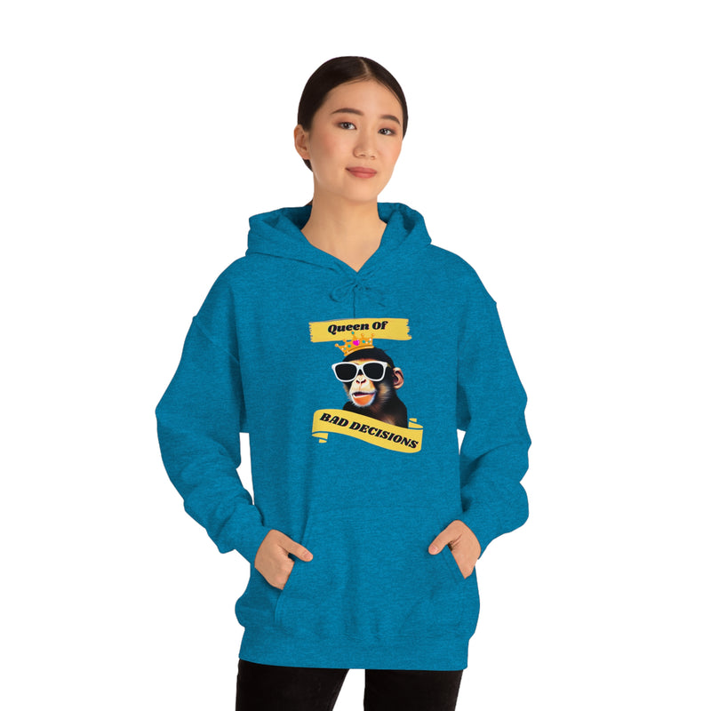 QUEEN OF BAD DECISIONS -Unisex Heavy Blend Hooded Sweatshirt (VARIETY OF COLORS)