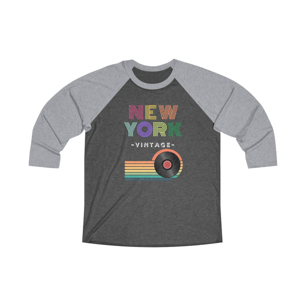 NEW YORK VINTAGE - Unisex Tri-Blend 34 Raglan Tee