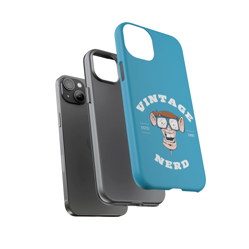 VINTAGE NERD-Tough Phone Cases - Fits Most Phone Sizes!! (TURQUOISE)