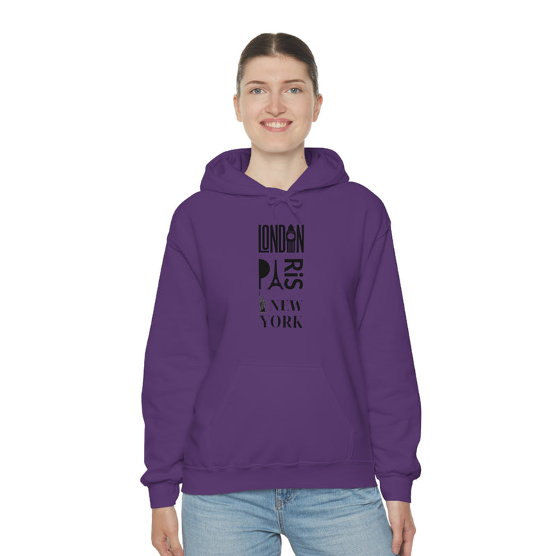 London Paris NY- Unisex Heavy Blend Hooded Sweatshirt (VARIETY OF COLORS)