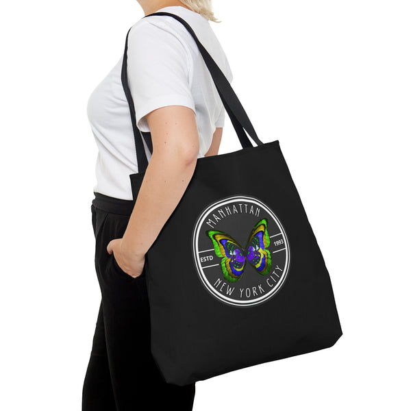 MANHATTAN NYC- AOP Tote Bag (BLACK)