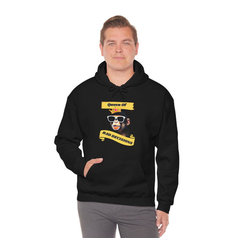 QUEEN OF BAD DECISIONS -Unisex Heavy Blend Hooded Sweatshirt (VARIETY OF COLORS)