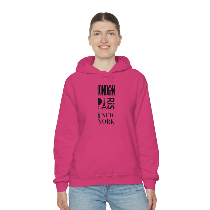 London Paris NY- Unisex Heavy Blend Hooded Sweatshirt (VARIETY OF COLORS)