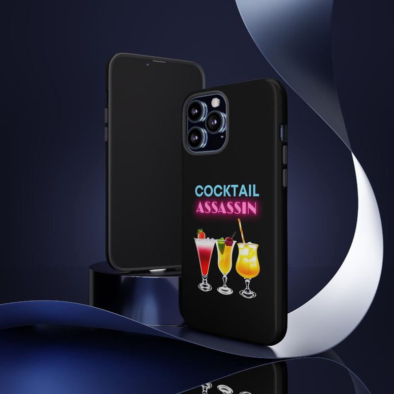 COCKTAIL ASSASSIN-Tough Phone Cases - Fits Most Phone Sizes!! (PURPLE)