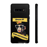 QUEEN OF BAD DECISIONS -Tough Phone Cases - Fits Most Phone Sizes!!  (BLACK)