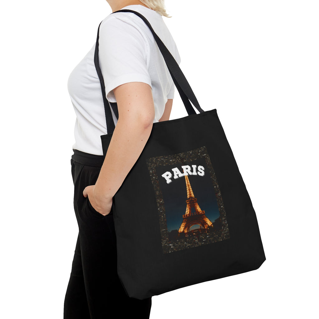 Paris At Night -AOP Tote Bag (BLACK)