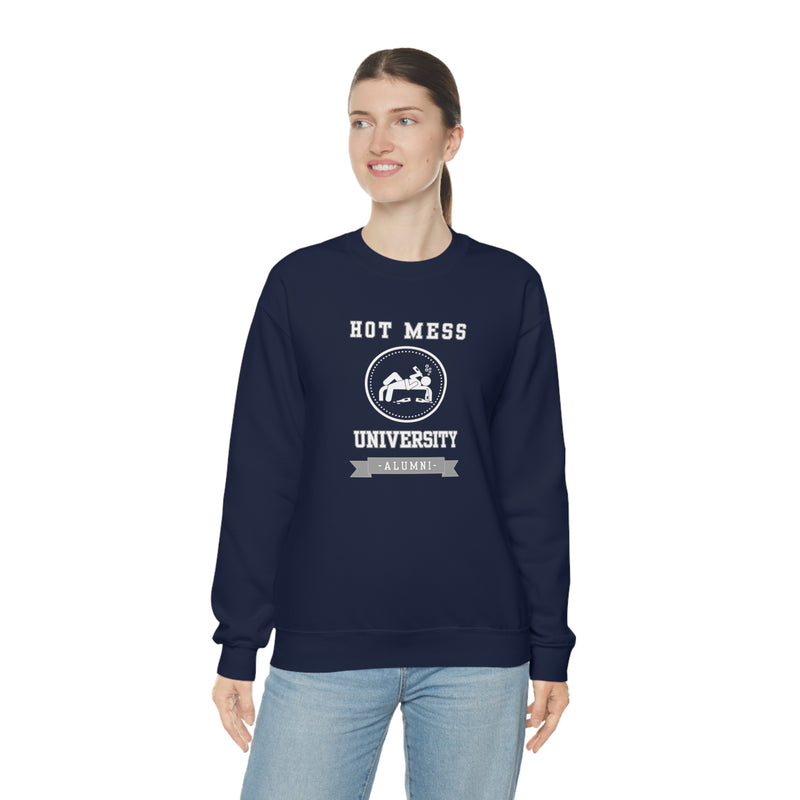 HOT MESS UNIVERSITY- Unisex Heavy Blend Crewneck Sweatshirt (VARIETY OF COLORS)