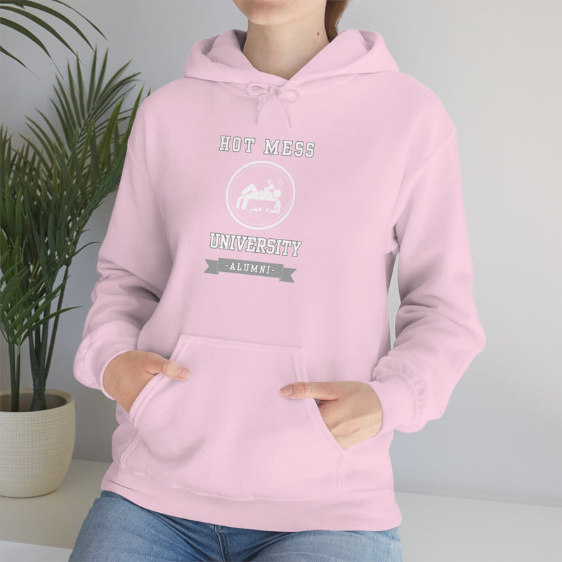 HOT MESS UNIVERSITY- Unisex Heavy Blend Hooded Sweatshirt (VARIETY OF COLORS)